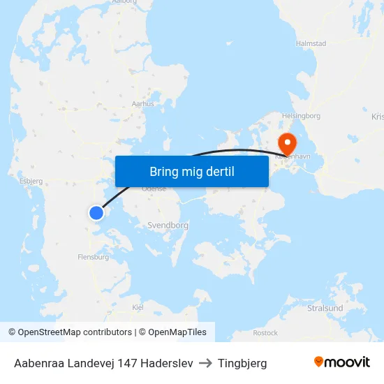 Aabenraa Landevej V Nr 147 Haderslev to Tingbjerg map