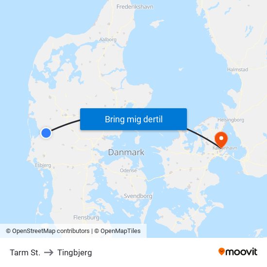 Tarm St. to Tingbjerg map