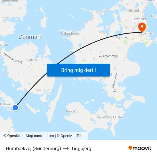 Humbækvej (Sønderborg) to Tingbjerg map