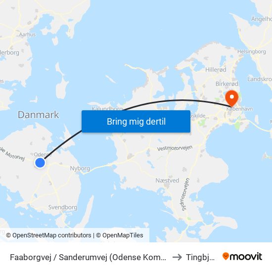Faaborgvej / Sanderumvej (Odense Kommune) to Tingbjerg map