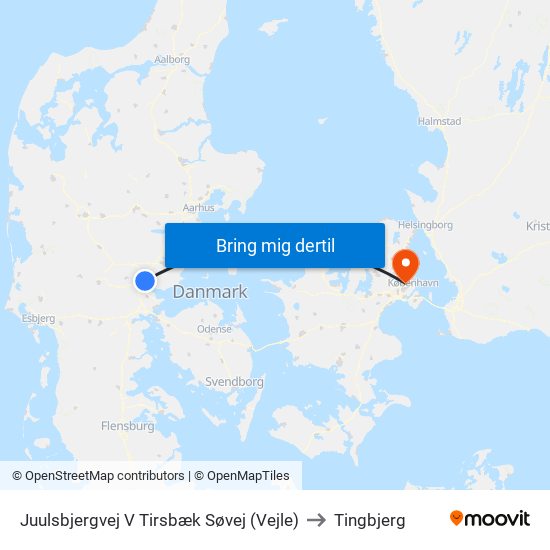 Juulsbjergvej V Tirsbæk Søvej (Vejle) to Tingbjerg map