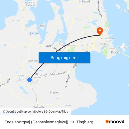 Engelsborgvej (Fjenneslevmaglevej) to Tingbjerg map