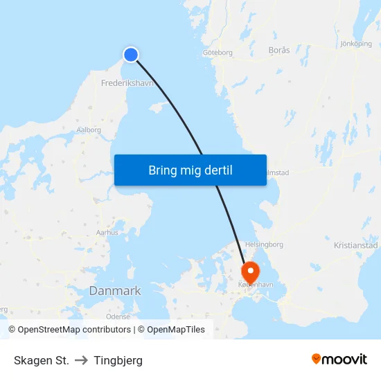 Skagen St. to Tingbjerg map