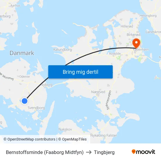 Bernstoffsminde (Faaborg Midtfyn) to Tingbjerg map