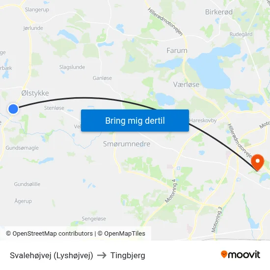 Svalehøjvej (Lyshøjvej) to Tingbjerg map