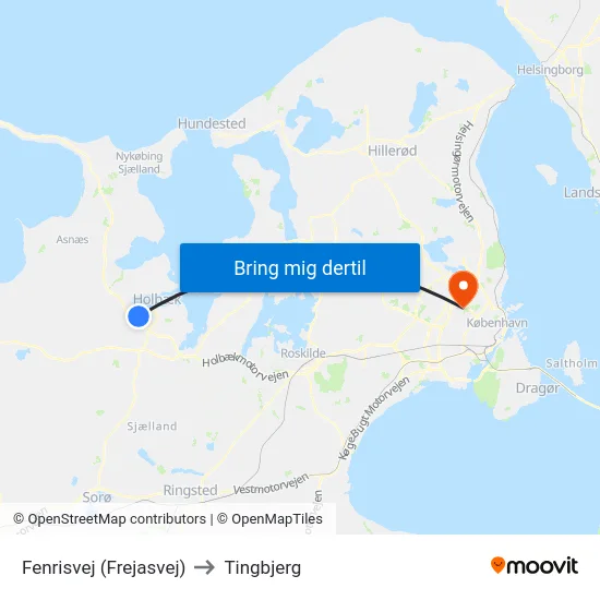 Fenrisvej (Frejasvej) to Tingbjerg map