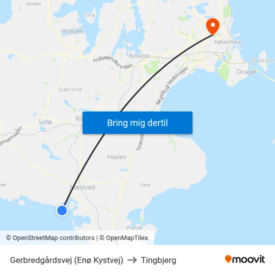 Gerbredgårdsvej (Enø Kystvej) to Tingbjerg map