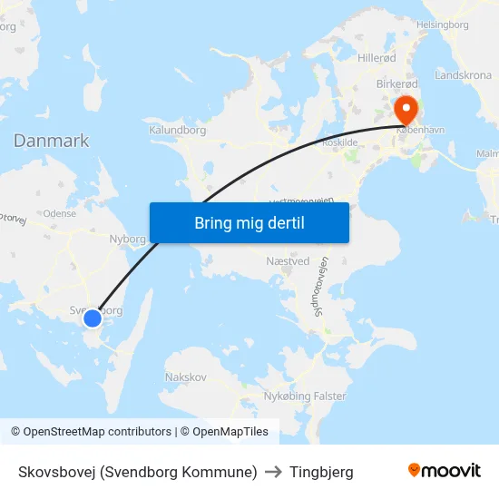 Skovsbovej (Svendborg Kommune) to Tingbjerg map