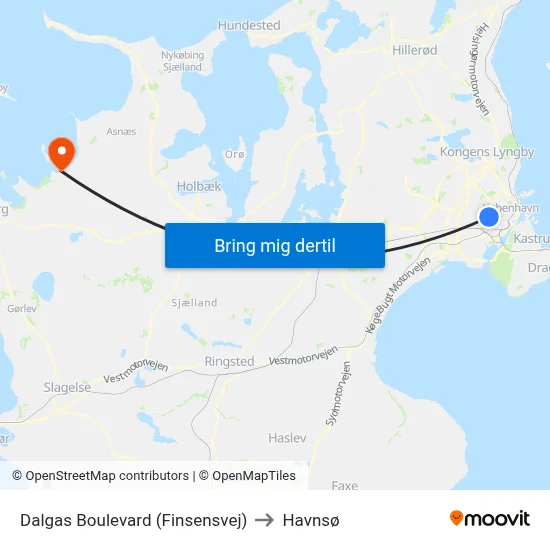 Dalgas Boulevard (Finsensvej) to Havnsø map