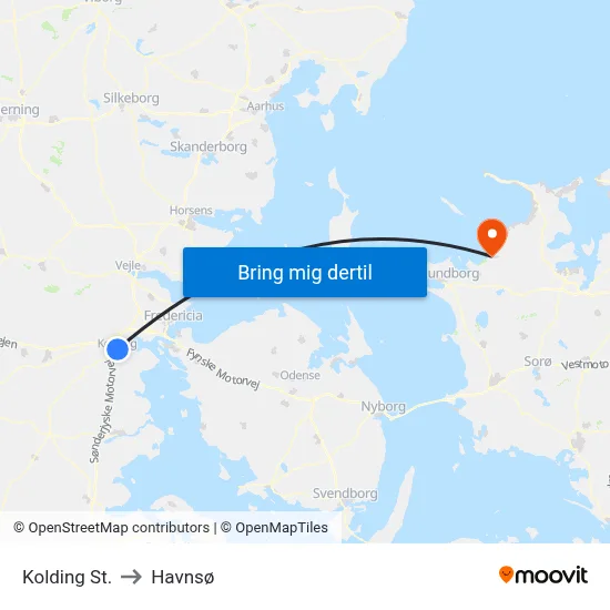 Kolding St. to Havnsø map