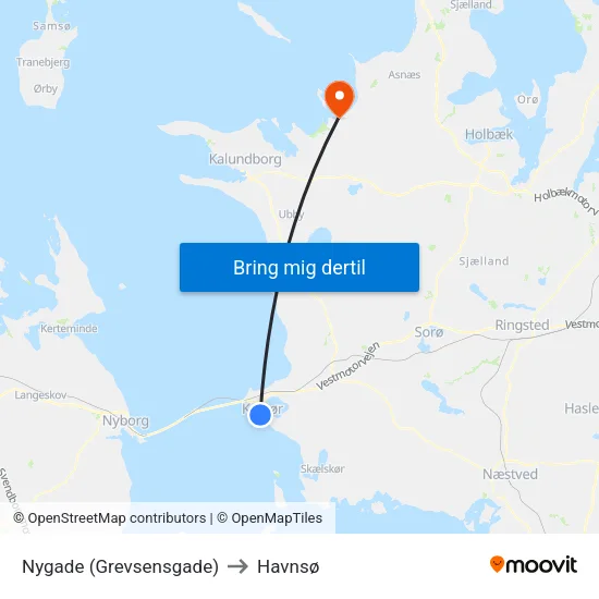 Nygade (Grevsensgade) to Havnsø map