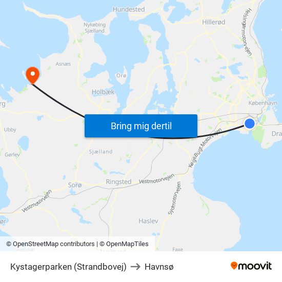 Kystagerparken (Strandbovej) to Havnsø map