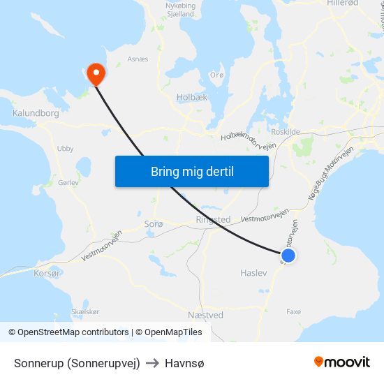 Sonnerup (Sonnerupvej) to Havnsø map