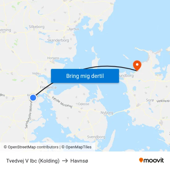 Tvedvej V Ibc (Kolding) to Havnsø map