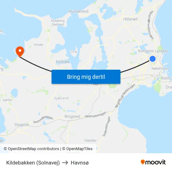 Kildebakken (Solnavej) to Havnsø map