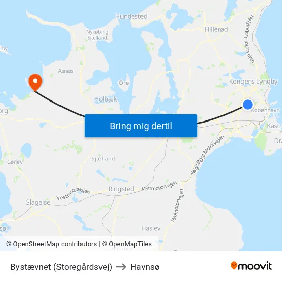 Bystævnet (Storegårdsvej) to Havnsø map