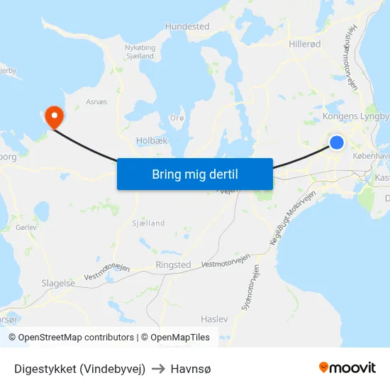 Digestykket (Vindebyvej) to Havnsø map