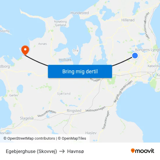 Egebjerghuse (Skovvej) to Havnsø map