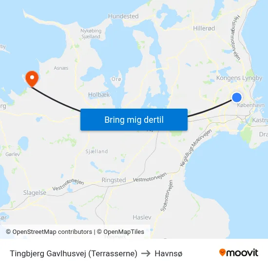 Tingbjerg Gavlhusvej (Terrasserne) to Havnsø map