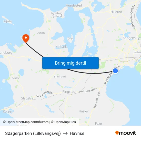 Søagerparken (Lillevangsvej) to Havnsø map