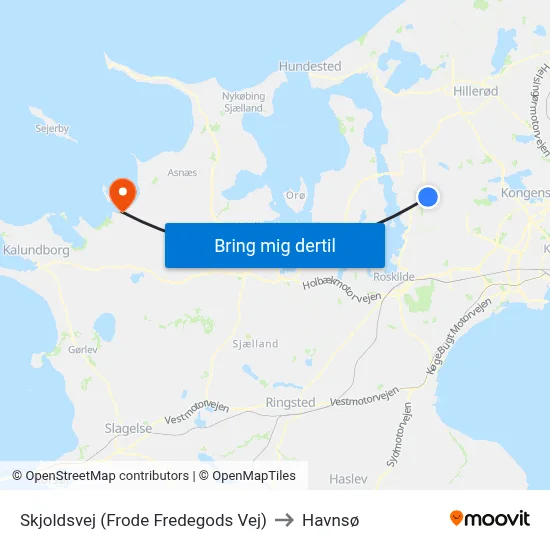 Skjoldsvej (Frode Fredegods Vej) to Havnsø map
