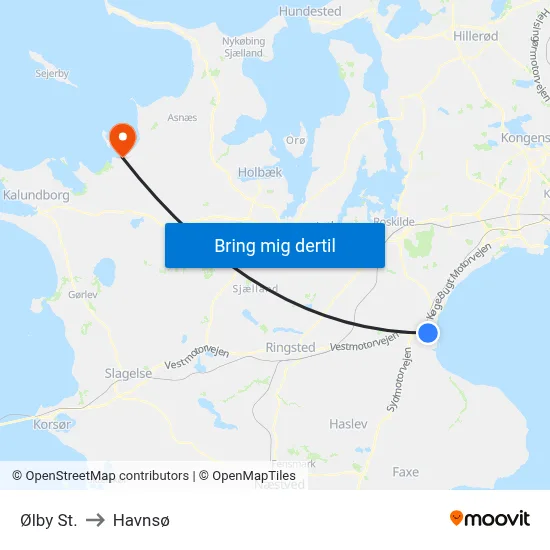 Ølby St. to Havnsø map