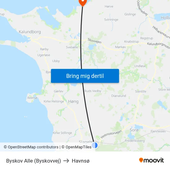 Byskov Alle (Byskovvej) to Havnsø map