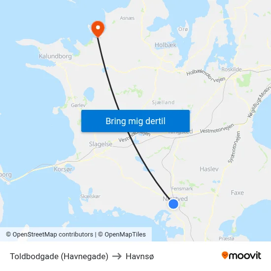 Toldbodgade (Havnegade) to Havnsø map