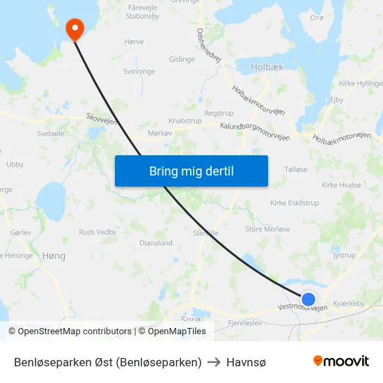 Benløseparken Øst (Benløseparken) to Havnsø map