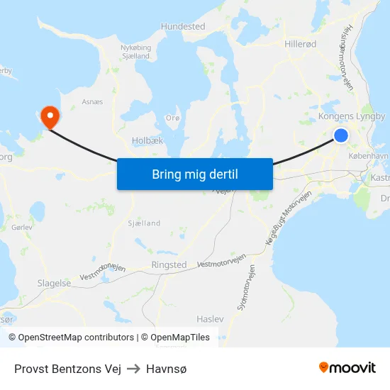 Provst Bentzons Vej to Havnsø map