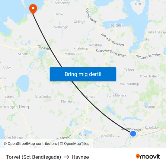 Torvet (Sct Bendtsgade) to Havnsø map