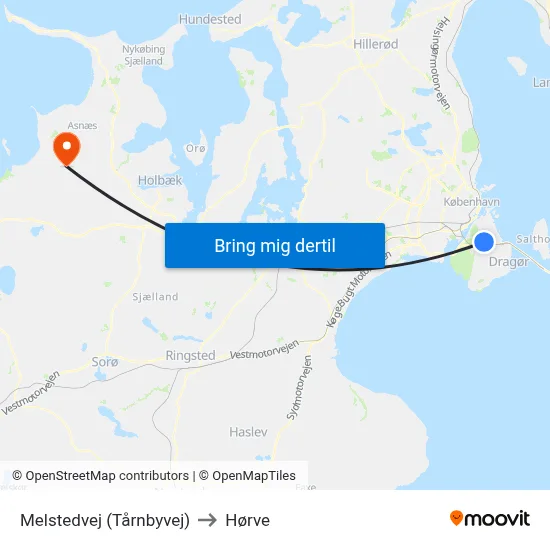 Melstedvej (Tårnbyvej) to Hørve map