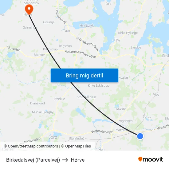 Birkedalsvej (Parcelvej) to Hørve map