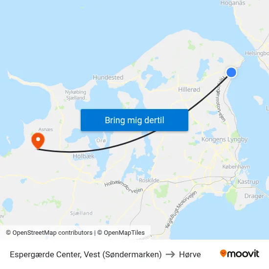 Espergærde Center, Vest (Søndermarken) to Hørve map