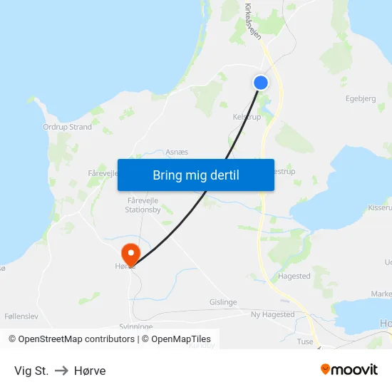 Vig St. to Hørve map