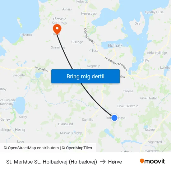 St. Merløse St., Holbækvej (Holbækvej) to Hørve map