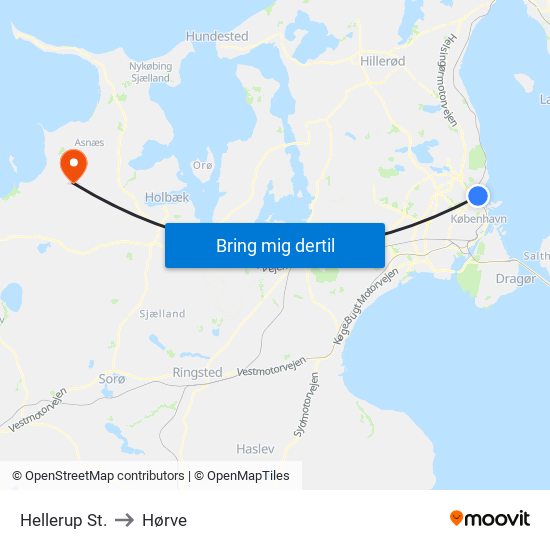 Hellerup St. to Hørve map