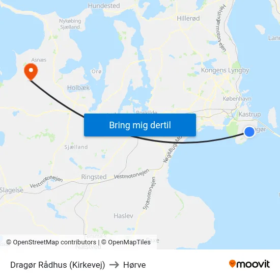 Dragør Rådhus (Kirkevej) to Hørve map