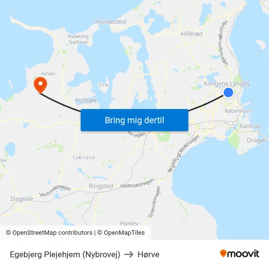 Egebjerg Plejehjem (Nybrovej) to Hørve map