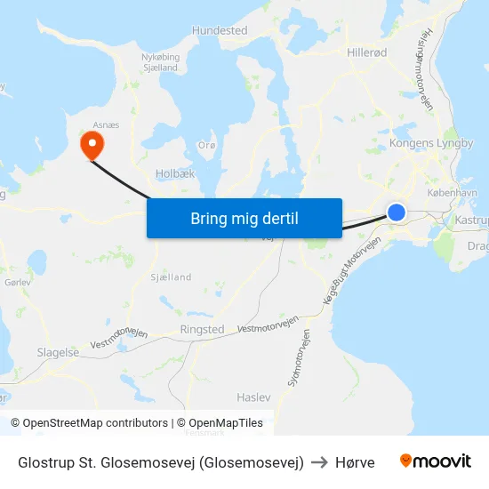 Glostrup St. Glosemosevej (Glosemosevej) to Hørve map