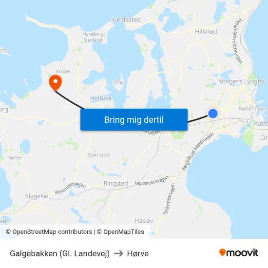 Galgebakken (Gl. Landevej) to Hørve map