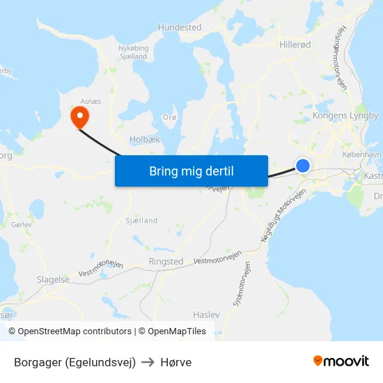 Borgager (Egelundsvej) to Hørve map