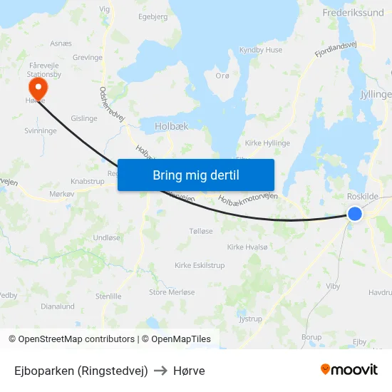 Ejboparken (Ringstedvej) to Hørve map
