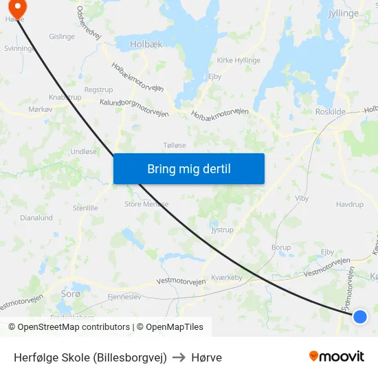 Herfølge Skole (Billesborgvej) to Hørve map
