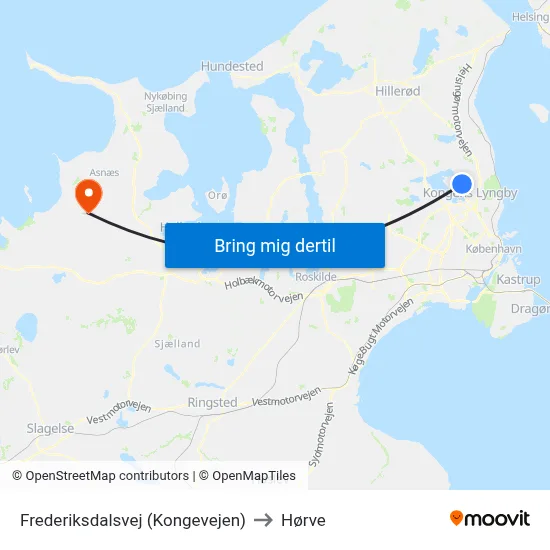 Frederiksdalsvej (Kongevejen) to Hørve map