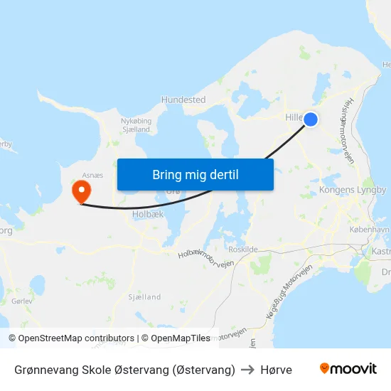 Grønnevang Skole Østervang (Østervang) to Hørve map