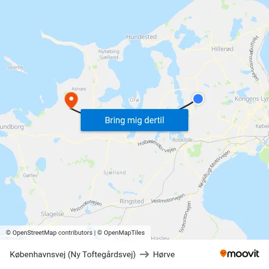 Københavnsvej (Ny Toftegårdsvej) to Hørve map