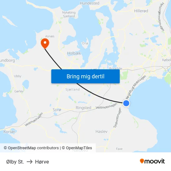 Ølby St. to Hørve map