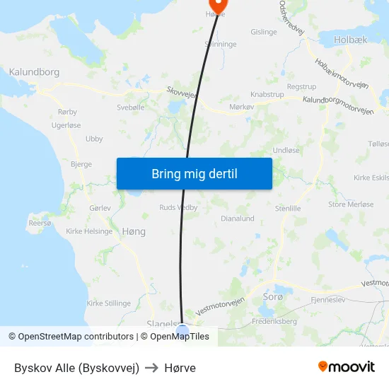Byskov Alle (Byskovvej) to Hørve map