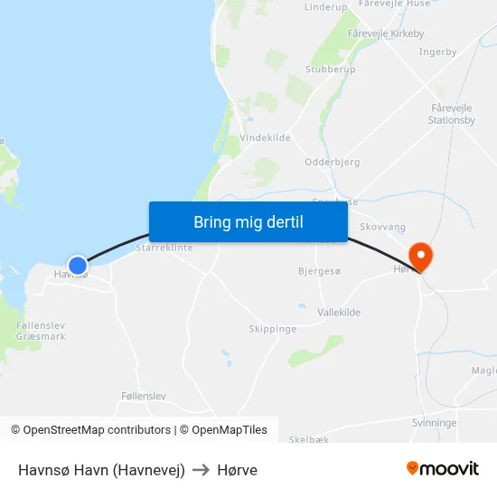Havnsø Havn (Havnevej) to Hørve map